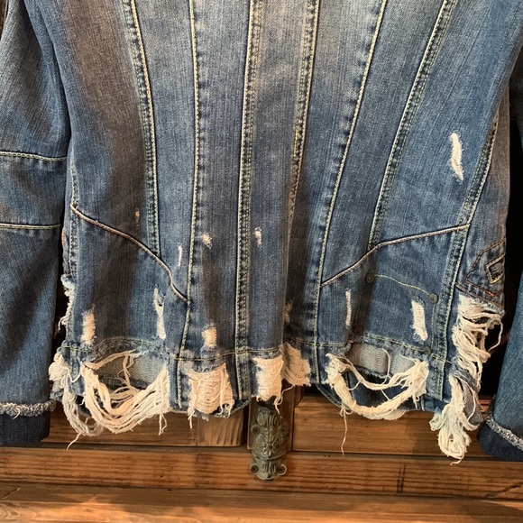 Dondup distressed denim jacket size M - Picture 6 of 11